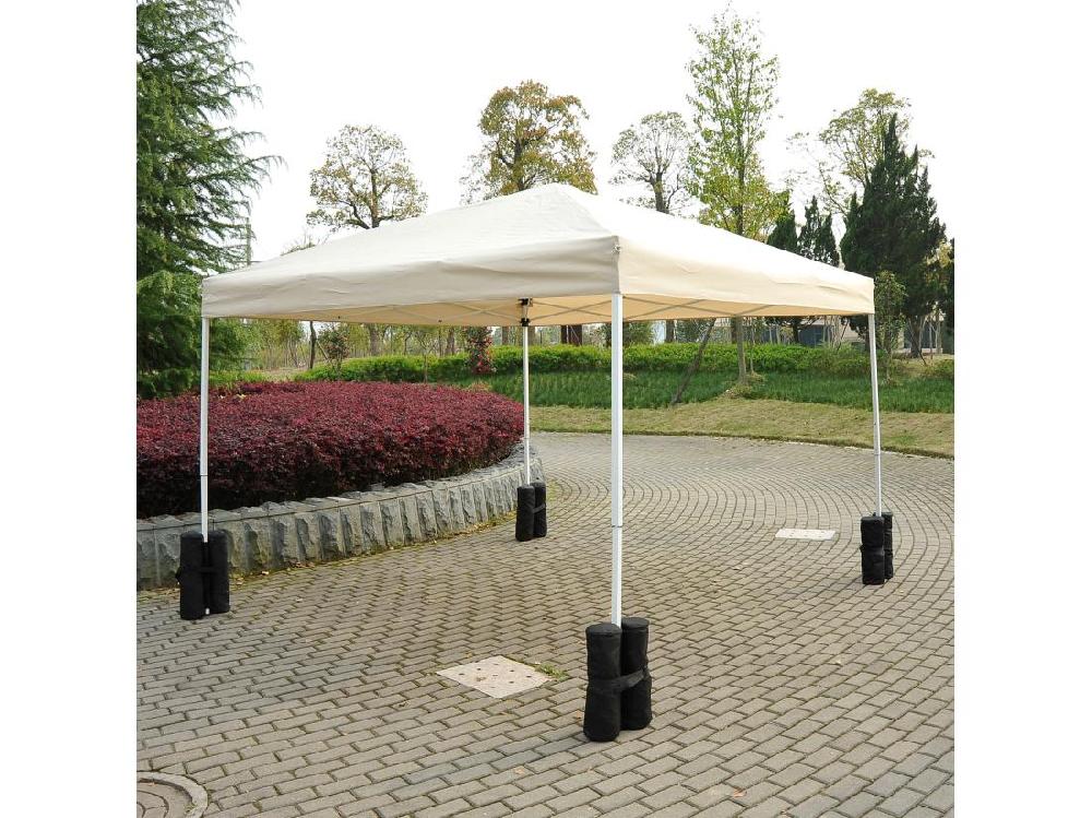 Vente Unique Lot 4 Sacs De Lestage De Fixation Pour Tonnelle Parasol Pavillon Volume Max. 15kg Noir
