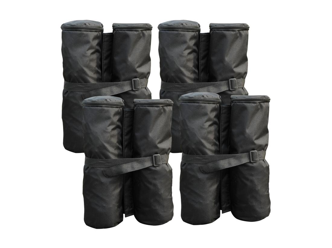 Vente Unique Lot 4 Sacs De Lestage De Fixation Pour Tonnelle Parasol Pavillon Volume Max. 15kg Noir