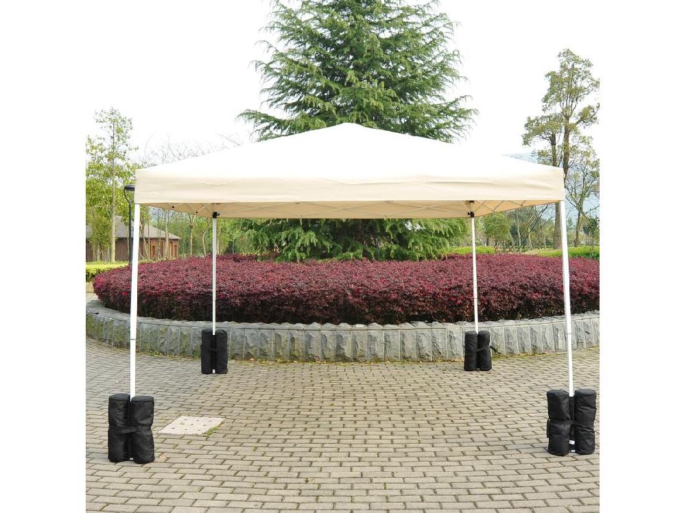 vente unique Lot 4 sacs de lestage de fixation pour tonnelle parasol pavillon volume max. 15kg noir