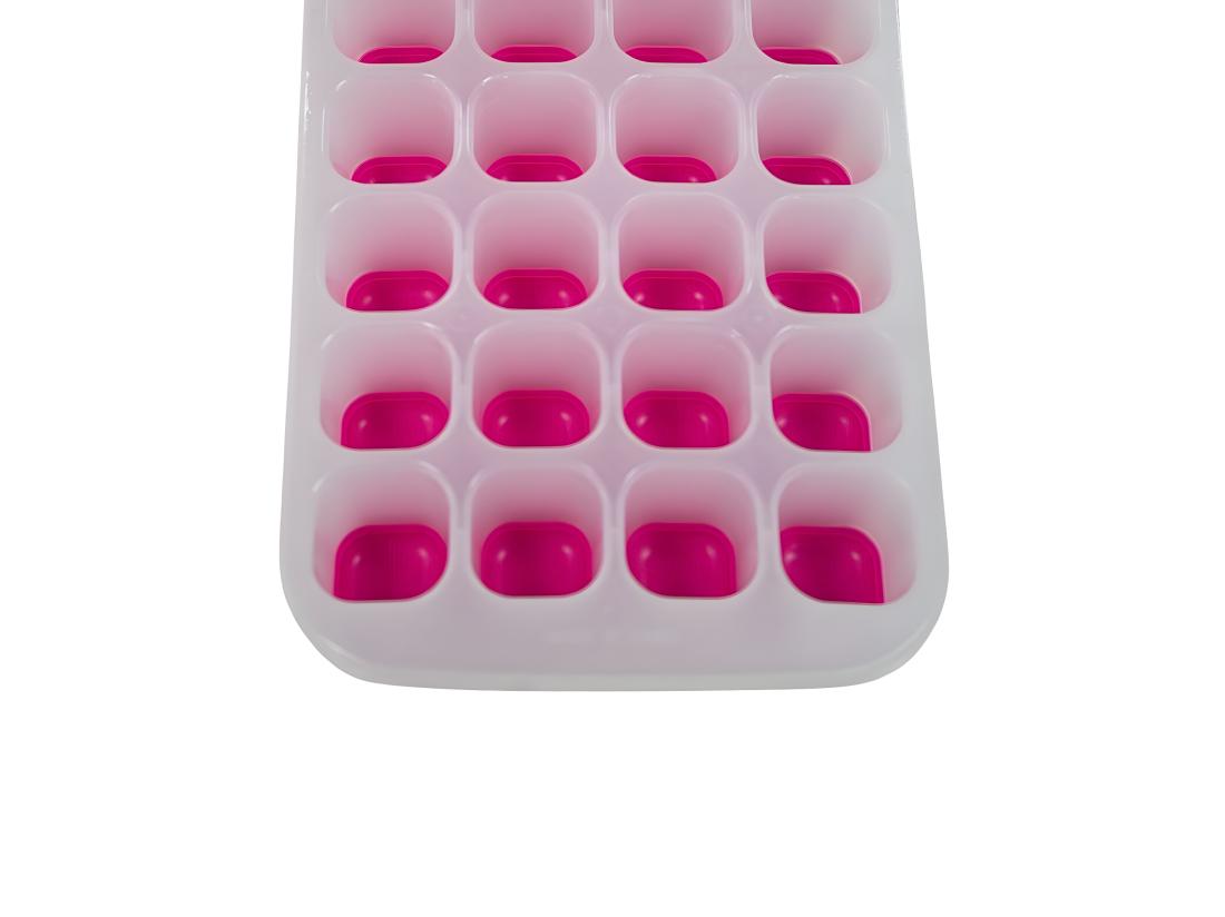 Vente Unique Lot D 3 Bacs à Glaçons Roses De 28 Glaçons Fackelmann