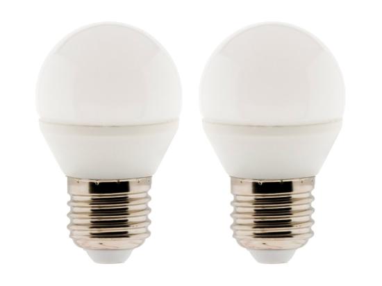 vente unique Lot de 2 ampoules LED sphérique 5 2W E27 470lm 2700K - Blanc chaud - Zenitech