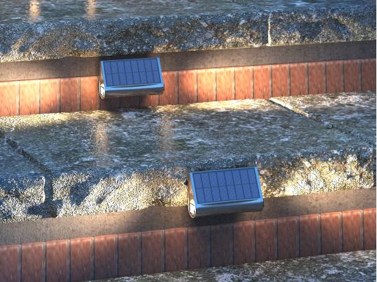 vente unique Lot de 2 appliques murales solaires - 30 lumens - Noir - TRESTIA