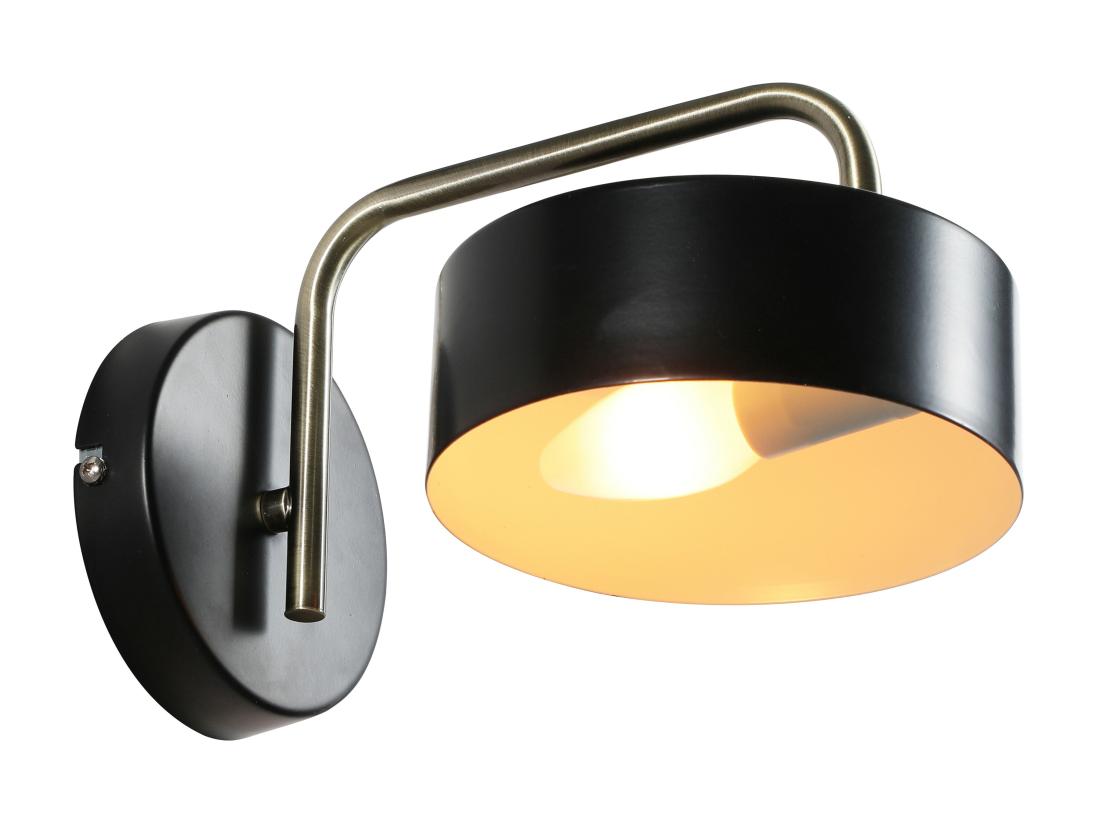 Vente Unique Lot De 2 Appliques Murales Style Vintage En Métal - L.24 X H. 14.5 Cm - Noir Et Or - OTILIE