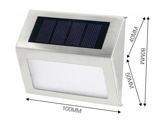 Vente Unique Lot De 2 Appliques Solaires En Acier Inoxydable 20 Lumens - L. 10 X H. 8.2 Cm SKAGEN