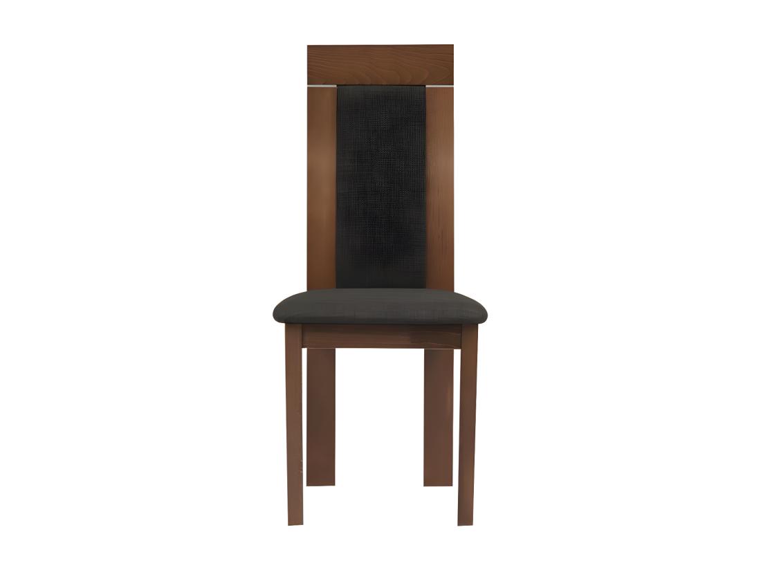Vente Unique Lot De 2 Chaises BELINDA - Hêtre Et Tissu - Coloris : Noyer Et Anthracite