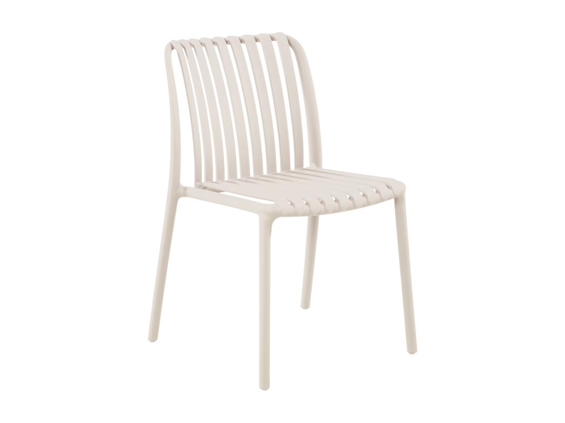Vente Unique Lot De 2 Chaises De Jardin Empilables En Polypropylène - Beige - SESEH De MYLIA