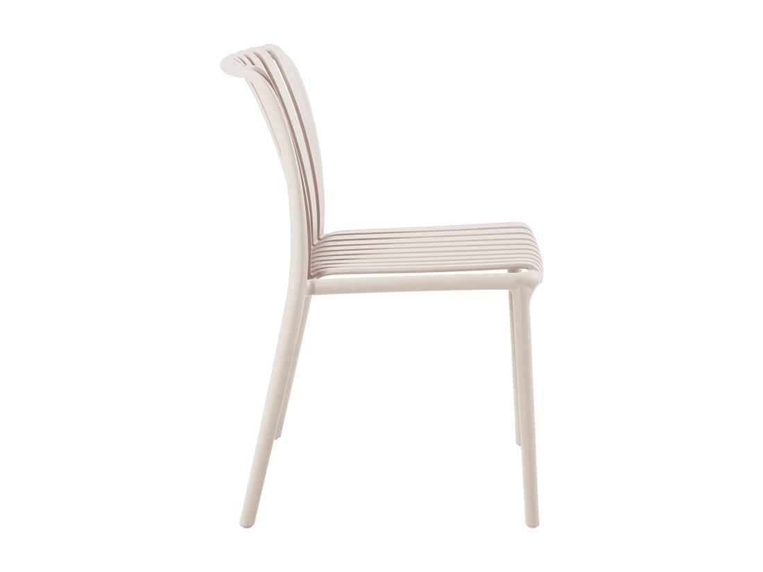 Vente Unique Lot De 2 Chaises De Jardin Empilables En Polypropylène - Beige - SESEH De MYLIA
