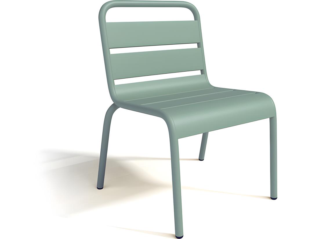Vente Unique Lot De 2 Chaises De Jardin Empilables Pour Enfants En Métal - Vert Amande - POPAYAN De MYLIA
