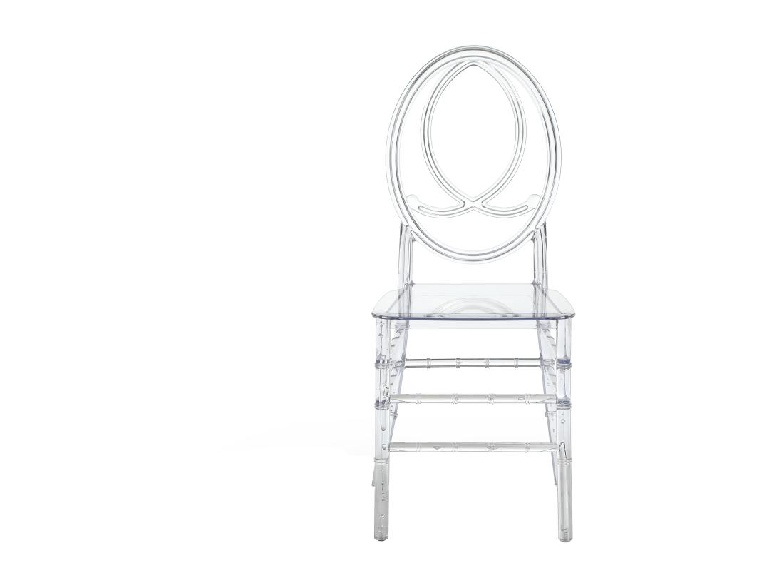 Vente Unique Lot De 2 Chaises En Polycarbonate Plein - Cristal - AMALINE