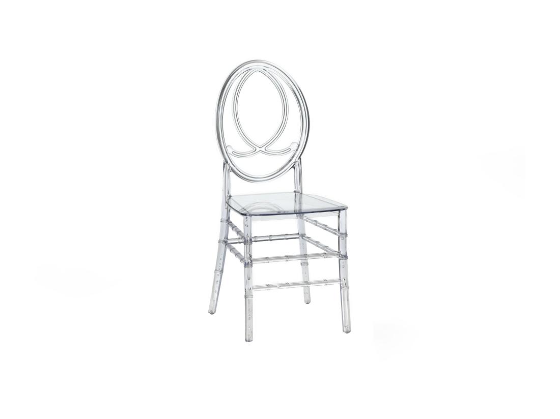 Vente Unique Lot De 2 Chaises En Polycarbonate Plein - Cristal - AMALINE