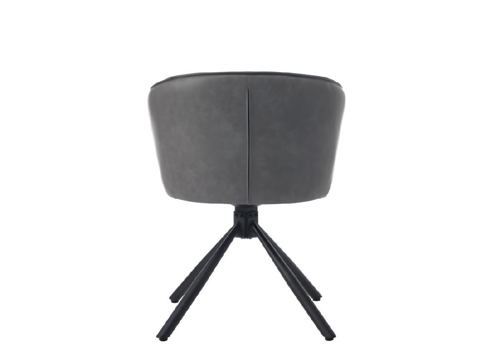 Vente Unique Lot De 2 Chaises Pivotantes En Similicuir - Style Moderne - Gris