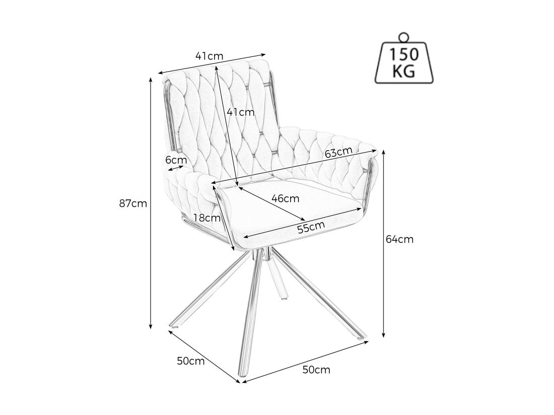 Vente Unique Lot De 2 Chaises Pivotantes En Velours Avec Accoudoirs - Pieds En Métal Doré - Beige