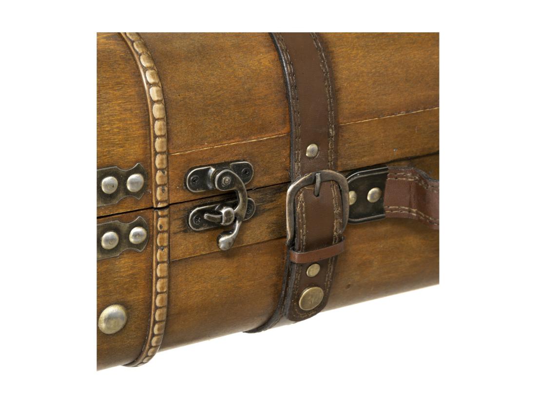 vente unique Lot de 2 Coffres de rangement Cantines Rétro en Bois