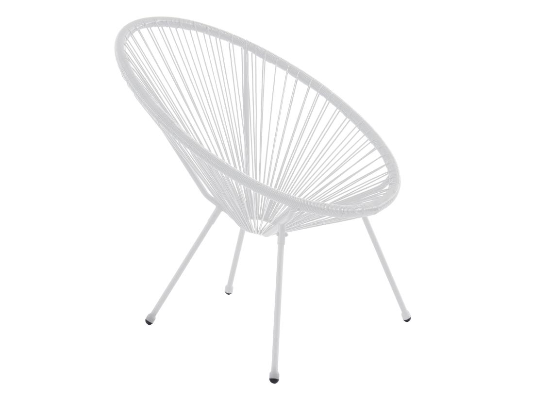 Vente Unique Lot De 2 Fauteuils De Jardin En Fils De Résine Tressés - Blanc - ALIOS III De MYLIA
