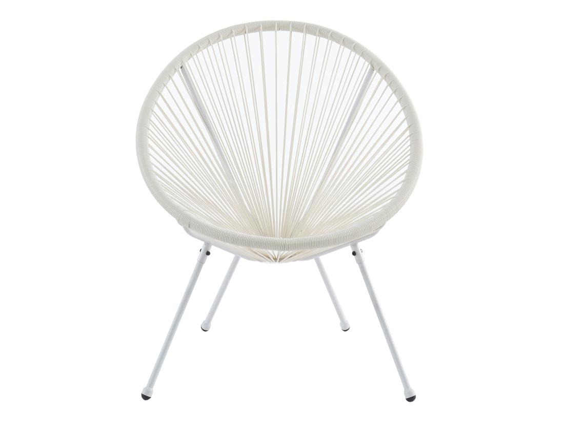 Vente Unique Lot De 2 Fauteuils De Jardin En Fils De Résine Tressés - Blanc - ALIOS III De MYLIA