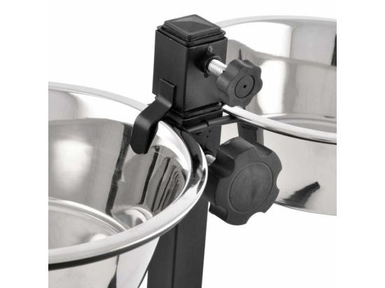 Vente Unique Lot De 2 Gamelles Pour Chien "Réglable" 46cm Argent