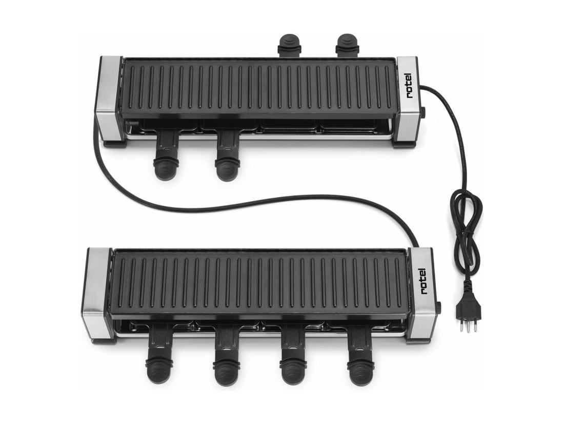 Vente Unique Lot De 2 Machines à Raclette Connectables Par Câbles Pour 8 Personnes Au Total Rotel