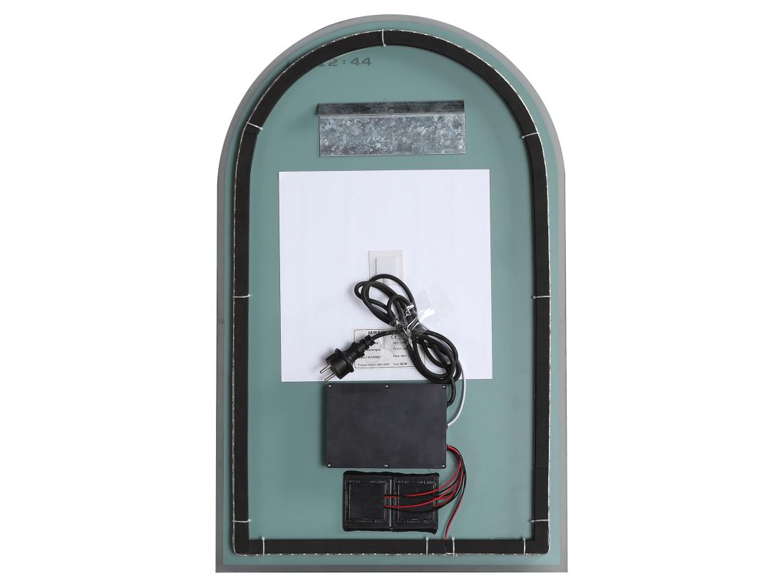 Vente Unique Lot De 2 Miroirs De Salle De Bain En Arche Anti Buée Avec Leds - L50 X H80 Cm - ARCADI