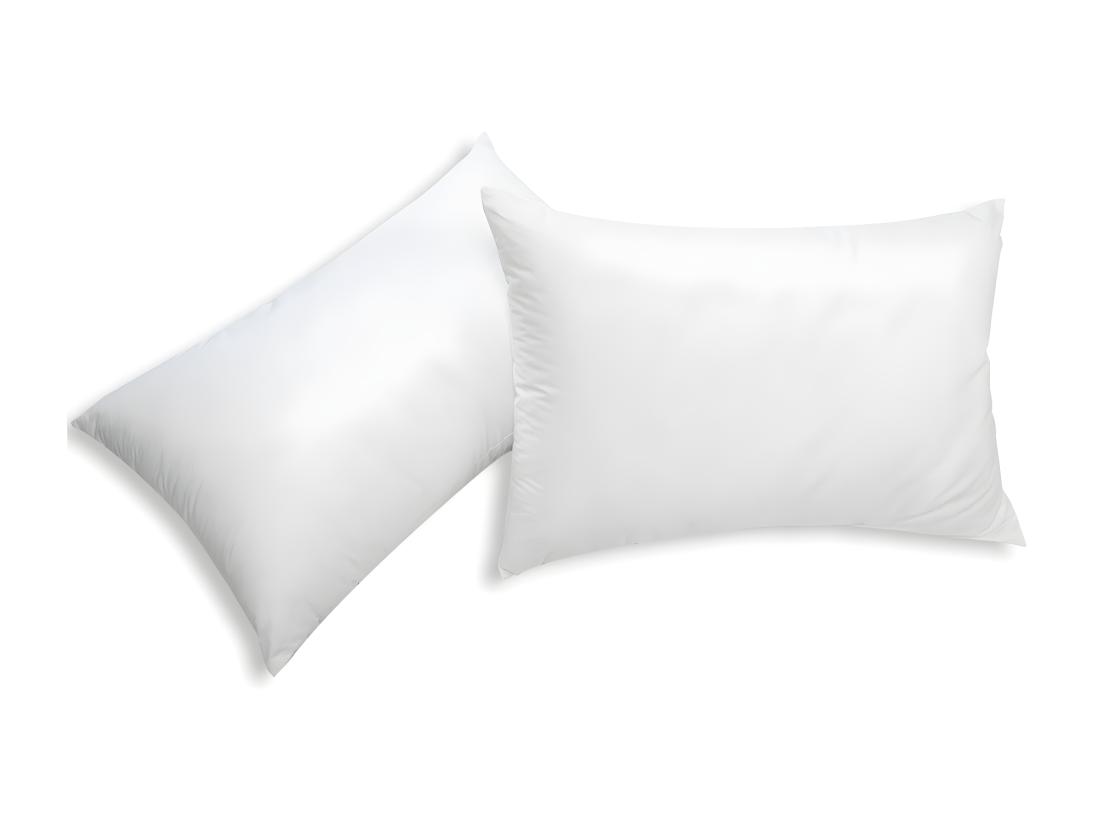 vente unique Lot de 2 oreillers recyclés 45 x 70 cm de DREAMEA - Enveloppe 100% microfibre - ROSA