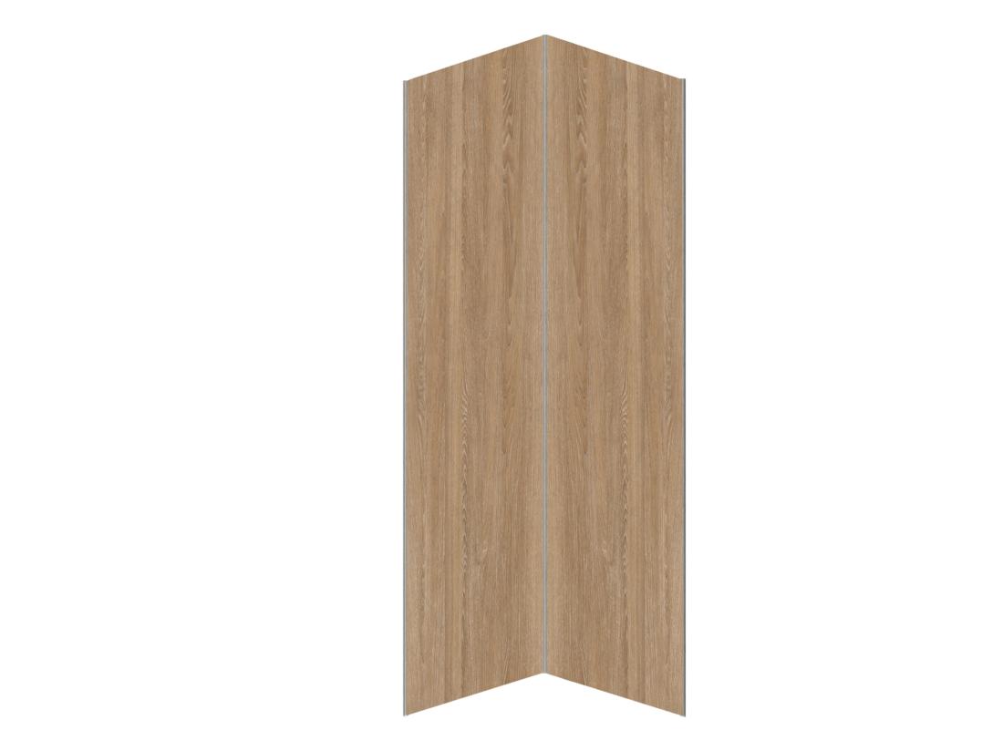 Vente Unique Lot De 2 Panneaux Muraux De Douche Effet Bois En Aluminium Avec Profilés - 2 X L90 X H210 Cm ENEKO