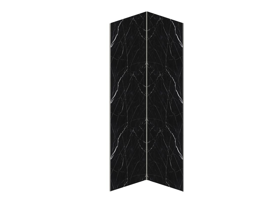 Vente Unique Lot De 2 Panneaux Muraux De Douche Effet Marbre En Aluminium Avec Profilés - 2 X L90 X H210 Cm ENEKO