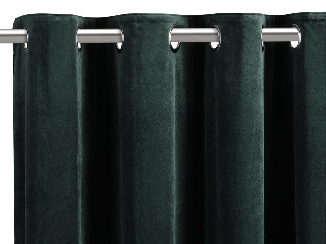 Vente Unique Lot De 2 Rideaux En Velours - L. 135 X H. 260 Cm - Vert Sapin - KOLAMI