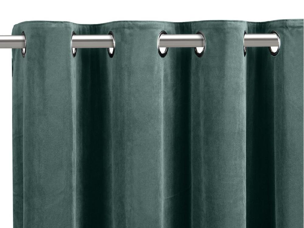 Vente Unique Lot De 2 Rideaux En Velours - L. 135 X H. 260 Cm - Vert Jade - KOLAMI