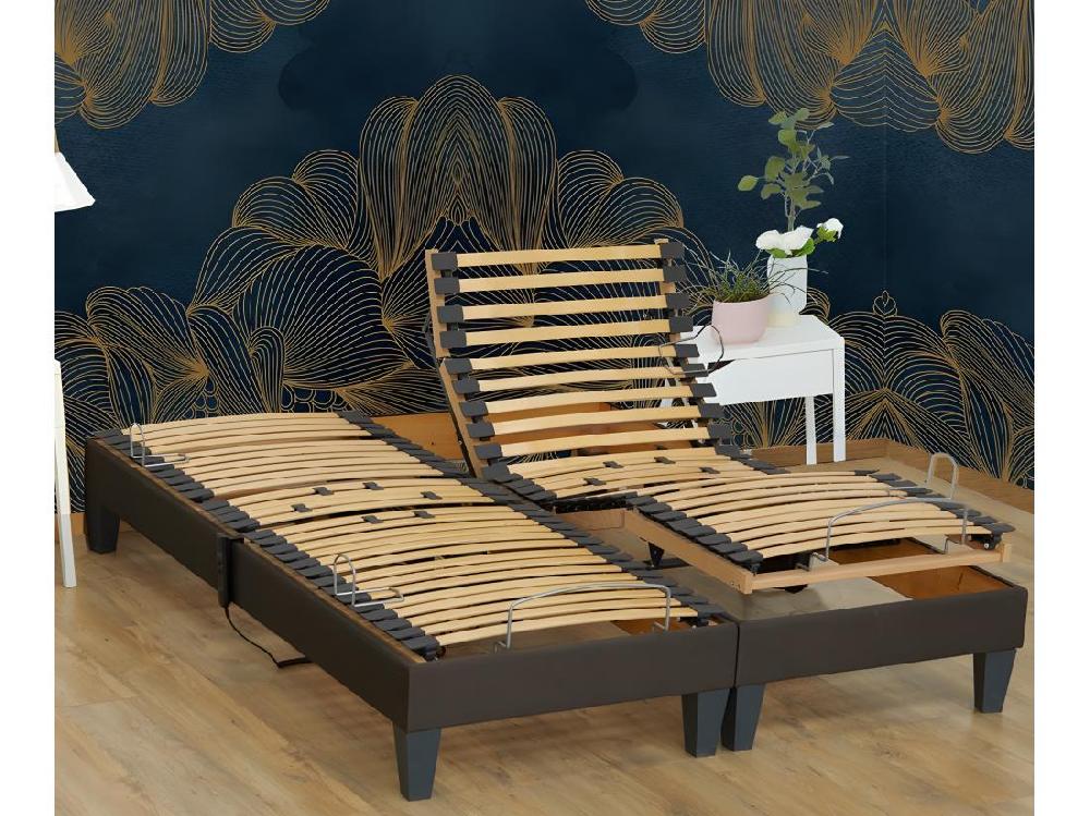 Vente Unique Lot De 2 Sommiers De Relaxation électrique VANESSA Confort Ajustable Dimensions - 2x80 X 200 Cm
