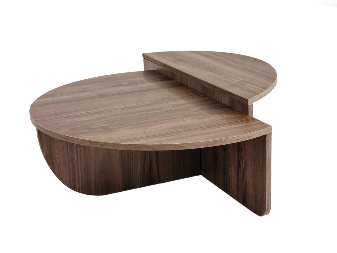 Vente Unique Lot De 2 Tables Basses - Naturel Foncé - ALOEVA II
