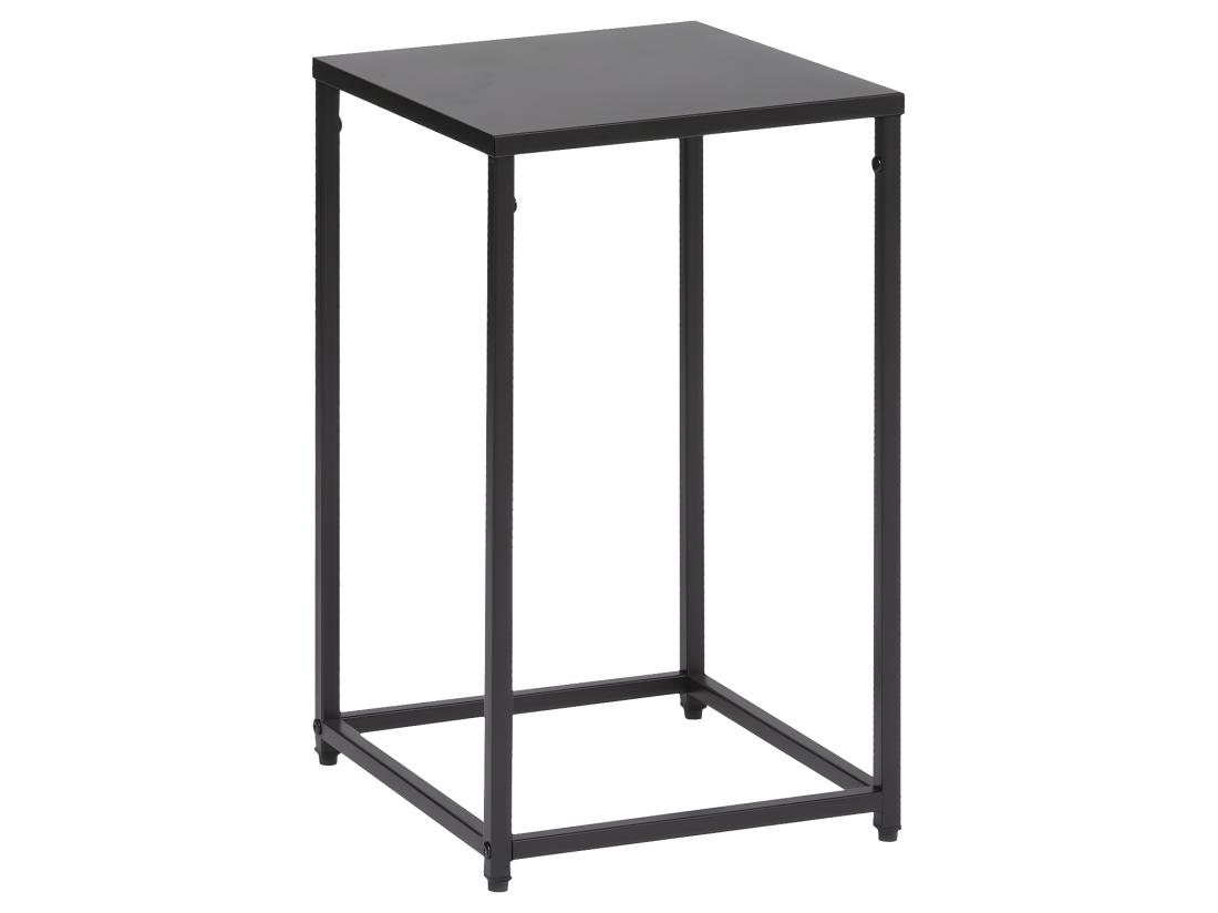 Vente Unique Lot De 2 Tables D'appoint Bout De Canapé Ou Sellettes En Métal Noir