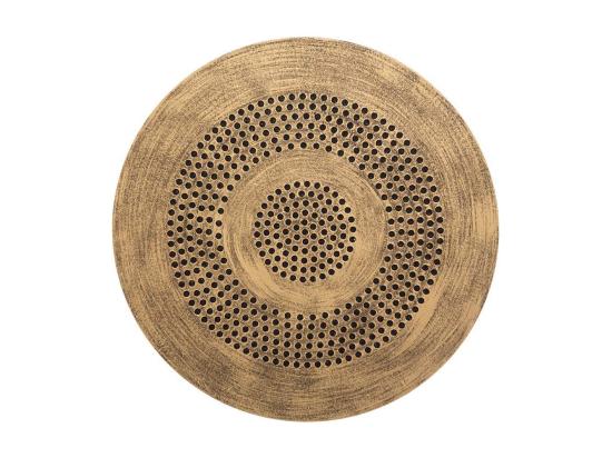 Vente Unique Lot De 2 Tables D'appoint Pied En Métal Et Plateau En Bois Déco Ethnique