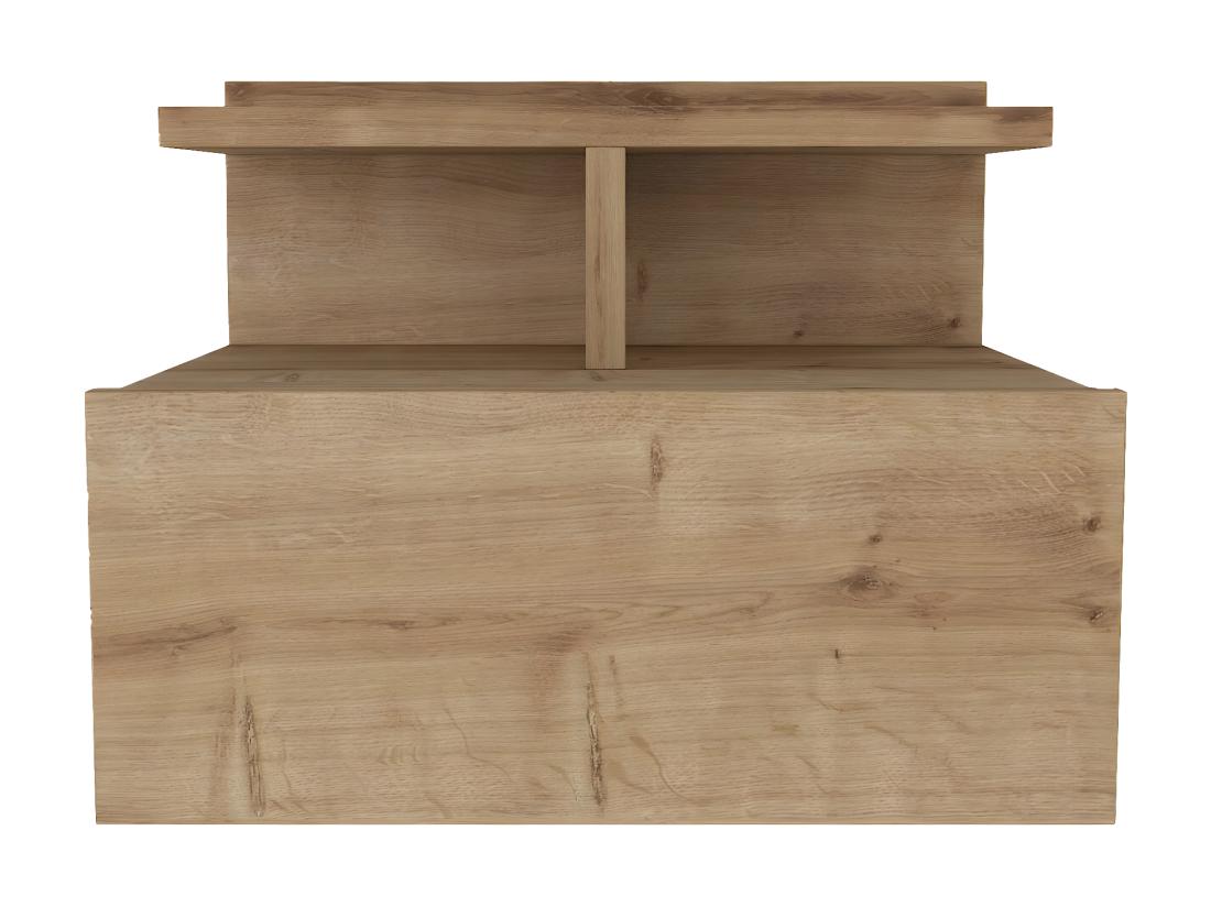 Vente Unique Lot De 2 Tables De Chevet Suspendues - 1 Tiroir - Coloris : Naturel - AZELNO