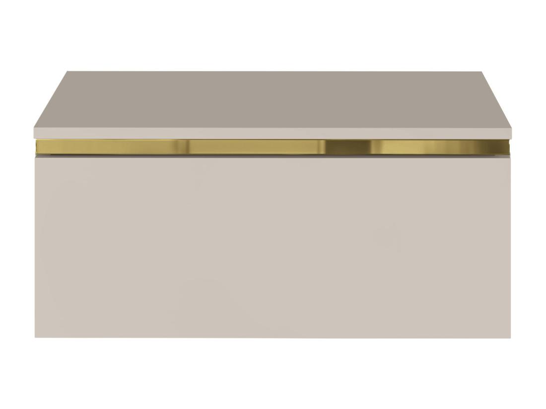 Vente Unique Lot De 2 Tables De Chevet Suspendues Avec 1 Tiroir- Beige Et Doré - VUKIA De Pascal Morabito