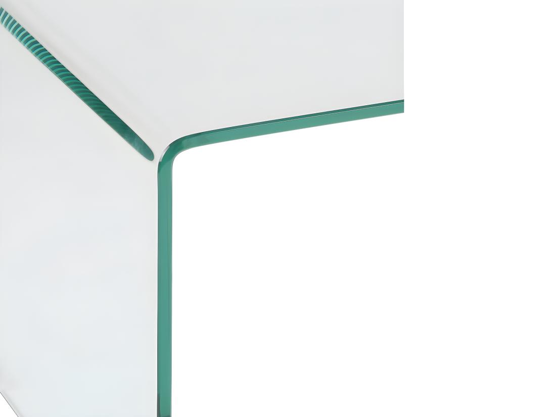 Vente Unique Lot De 2 Tables De Chevet - Verre Trempé Courbé - SUZANA