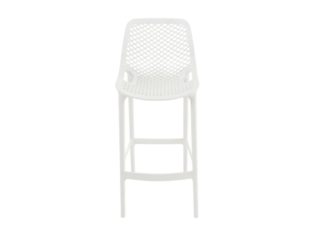 vente unique Lot de 2 Tabouret de bar - Plastique & Plastique - Blanc - Air