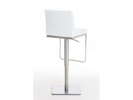 Vente Unique Lot De 2 Tabouret De Bar - Similicuir & Acier Inoxydable - Blanc - Panama