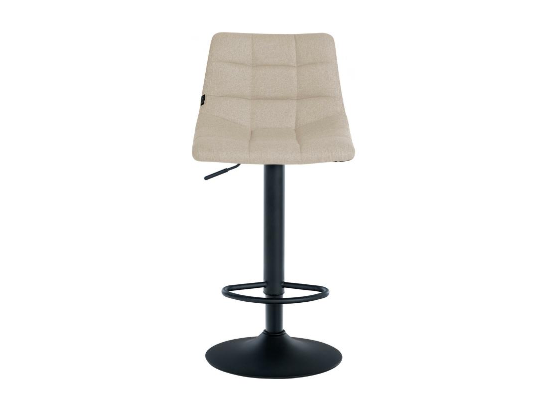 Vente Unique Lot De 2 Tabouret De Bar - Tissu & Métal - Crème - Jerry