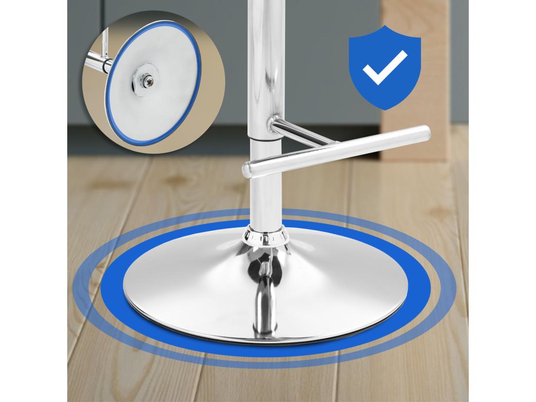 Vente Unique Lot De 2 Tabouret De Bar - Tissu & Métal - Taupe - Damar