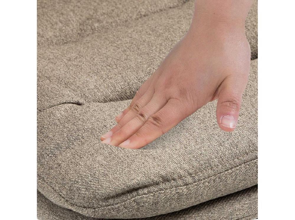 Vente Unique Lot De 2 Tabouret De Bar - Tissu & Métal - Taupe - Damar