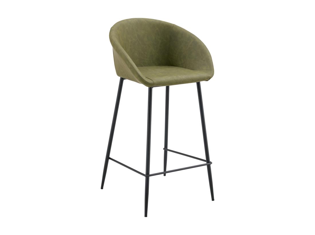 Vente Unique Lot De 2 Tabourets De Bar En Simili Vert ACHILLE - HAPPY GARDEN