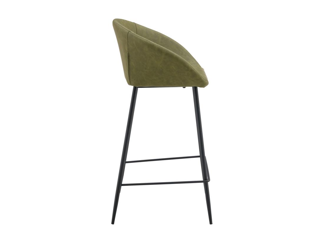 Vente Unique Lot De 2 Tabourets De Bar En Simili Vert ACHILLE - HAPPY GARDEN