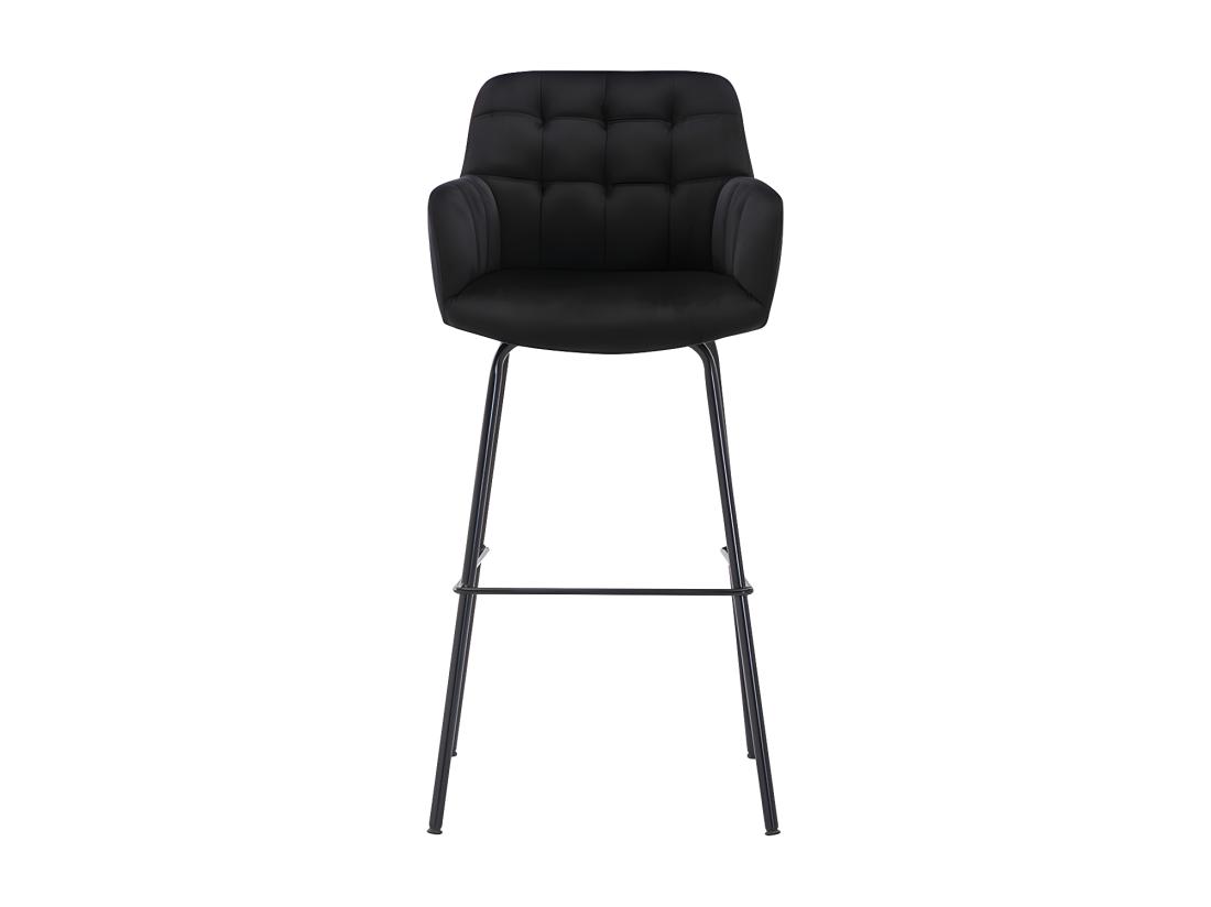 Vente Unique Lot De 2 Tabourets De Bar En Velours Et Métal - Noir - PEGA De Pascal MORABITO