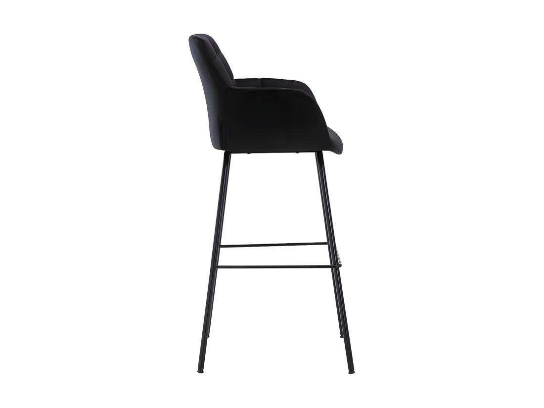 Vente Unique Lot De 2 Tabourets De Bar En Velours Et Métal - Noir - PEGA De Pascal MORABITO