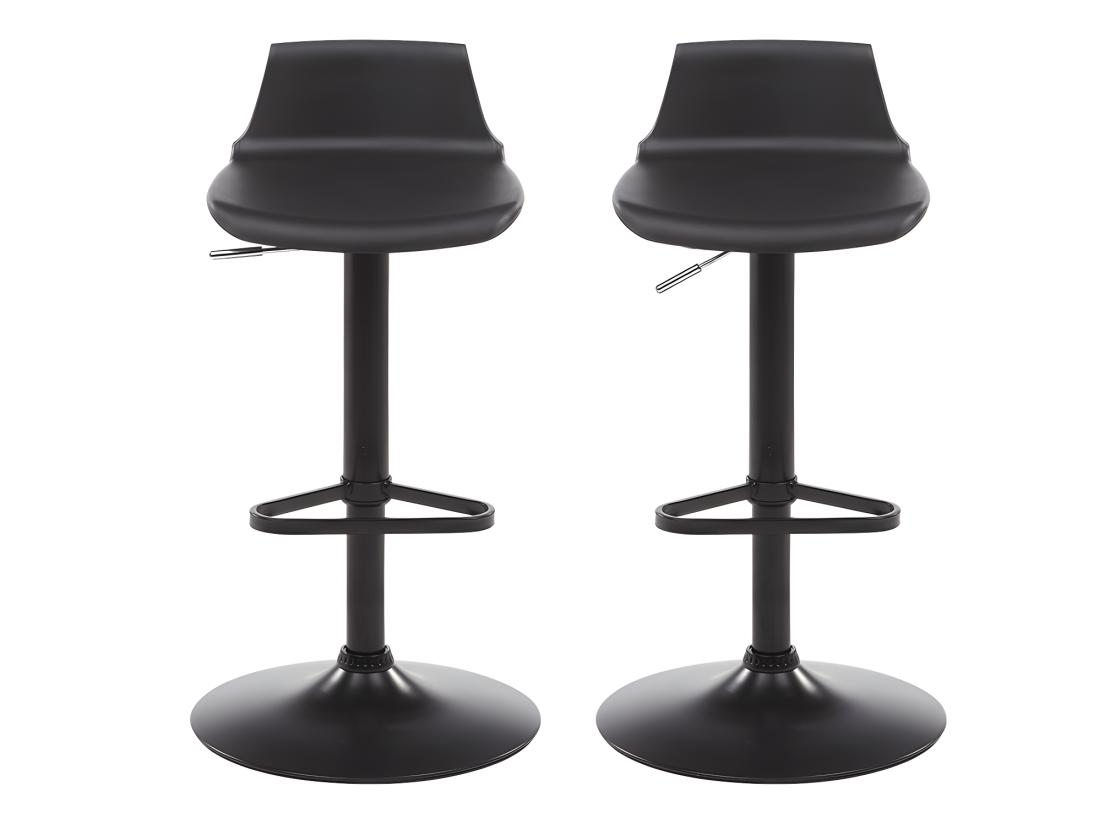 Vente Unique Lot De 2 Tabourets De Bar - Polypropylène - Coloris Noir - CALAS