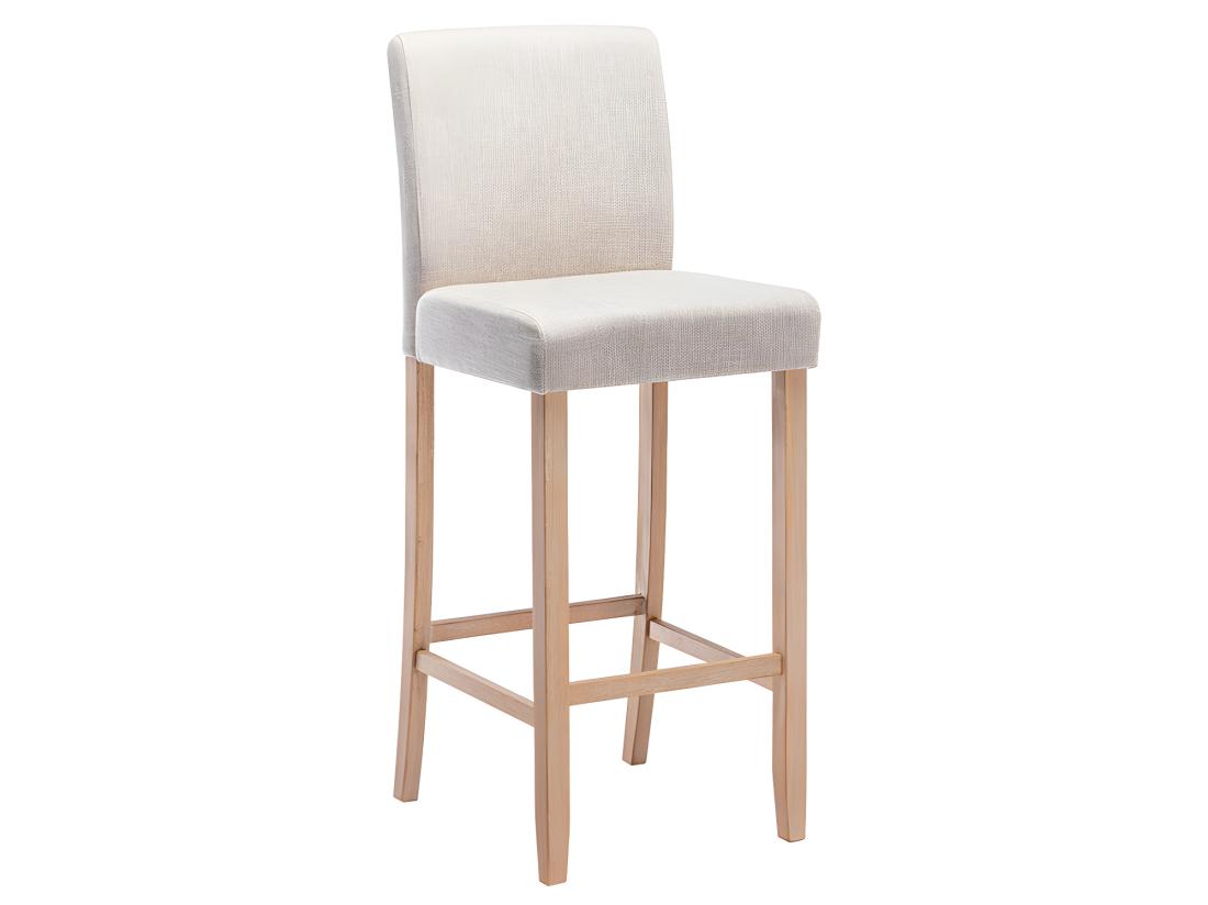 Vente Unique Lot De 2 Tabourets De Bar - Tissu - Beige - ROVIGO