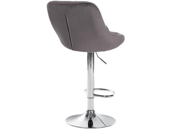 Vente Unique Lot De 2 Tabourets De Bar - Velours & Métal - Gris - Lazio