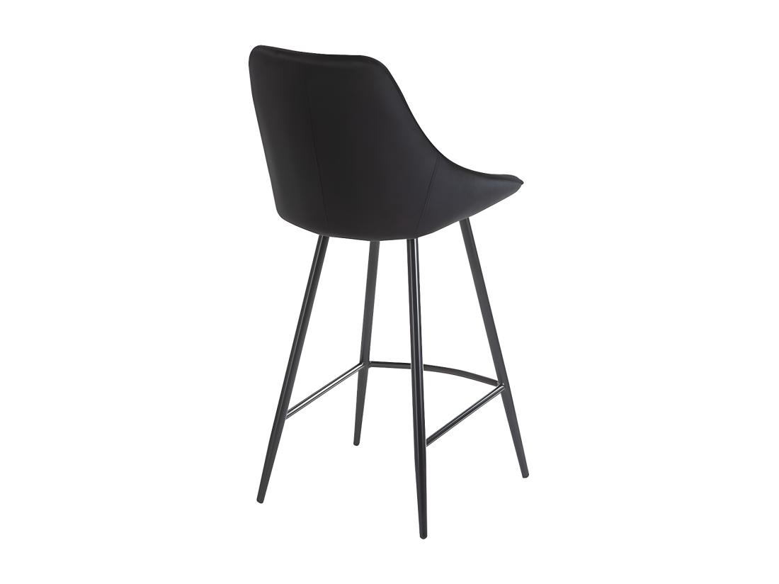 Vente Unique Lot De 2 Tabourets De Bar - Velours - Noir - MASURIE