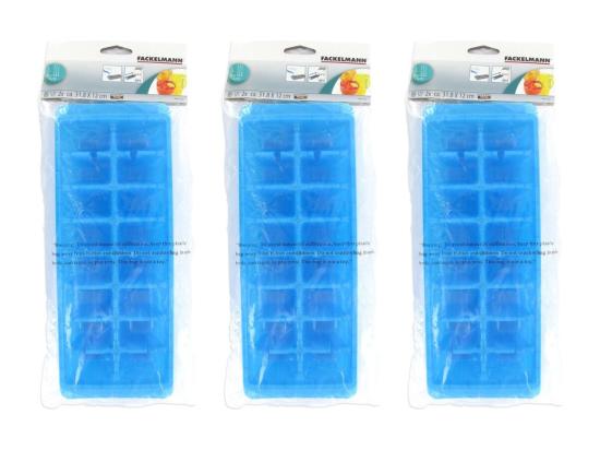 Vente Unique Lot De 3 Bacs à Glaçons Bleus De 16 Glaçons Fackelmann