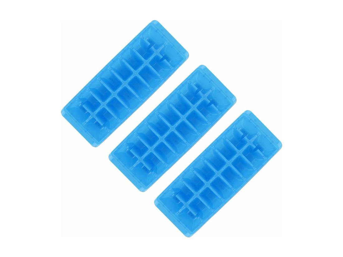 vente unique Lot de 3 bacs à glaçons bleus de 16 glaçons Fackelmann