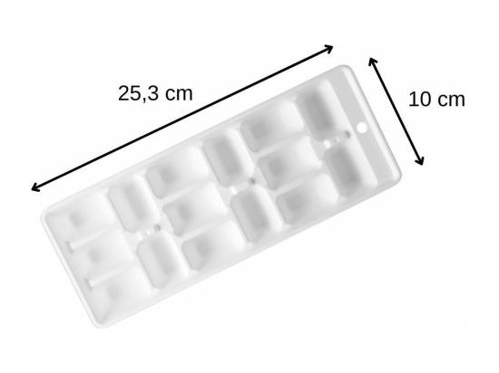 Vente Unique Lot De 3 Bacs à Glaçons De 15 Glaçons En Plastique Blanc Fackelmann